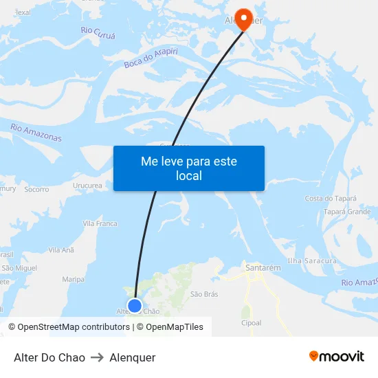 Alter Do Chao to Alenquer map