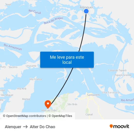 Alenquer to Alter Do Chao map