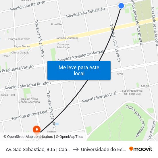 Av. São Sebastião, 805 | Capela Nsa Senhora De Lourdes to Universidade do Estado do Pará (UEPA) map