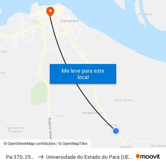 Pa-370, 2539 to Universidade do Estado do Pará (UEPA) map