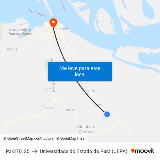 Pa-370, 25 to Universidade do Estado do Pará (UEPA) map