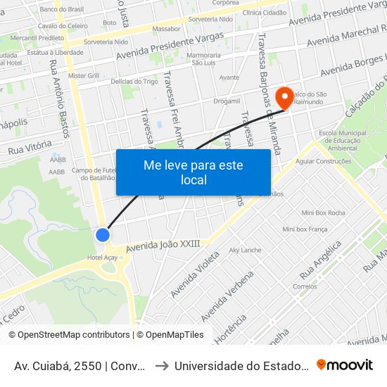 Av. Cuiabá, 2550 | Conveniência Pontual to Universidade do Estado do Pará (UEPA) map