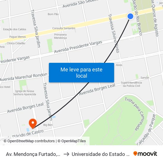 Av. Mendonça Furtado, 1351 | Sebrae to Universidade do Estado do Pará (UEPA) map