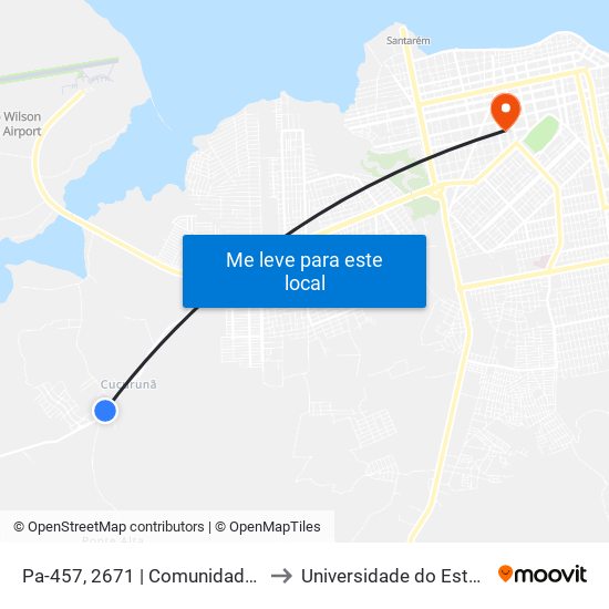 Pa-457, 2671 | Comunidade Cucurunã, Sent. Centro to Universidade do Estado do Pará (UEPA) map