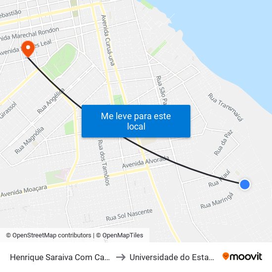 Henrique Saraiva Com Cauã | Sentido Sudeste to Universidade do Estado do Pará (UEPA) map