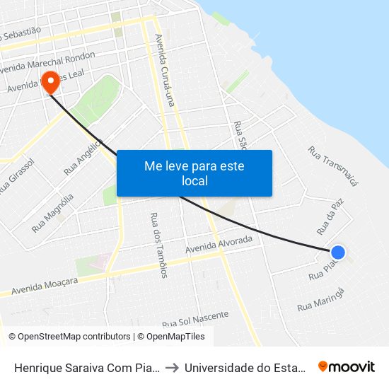 Henrique Saraiva Com Piauí | Sentido Sudeste to Universidade do Estado do Pará (UEPA) map