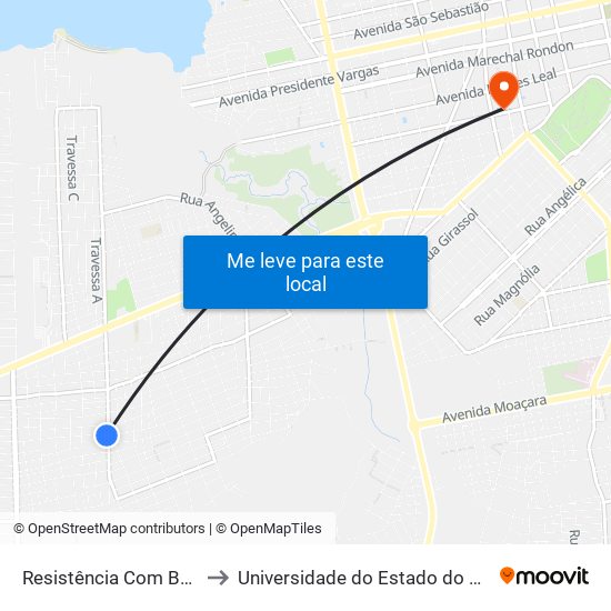 Resistência Com Bem-Te-Vi to Universidade do Estado do Pará (UEPA) map