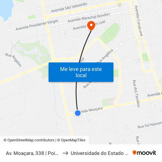 Av. Moaçara, 338 | Point Do Kinzinho to Universidade do Estado do Pará (UEPA) map