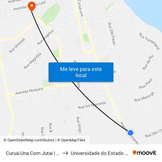 Curuá-Una Com Jutaí | Sentido Norte to Universidade do Estado do Pará (UEPA) map