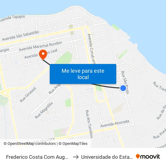 Frederico Costa Com Augusto Meira | Sentido Sul to Universidade do Estado do Pará (UEPA) map