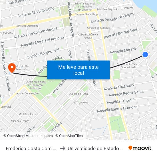 Frederico Costa Com Álvaro Adolfo to Universidade do Estado do Pará (UEPA) map