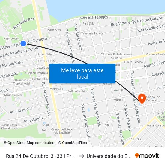 Rua 24 De Outubro, 3133 | Próx. Ao Restaurante Universitário to Universidade do Estado do Pará (UEPA) map