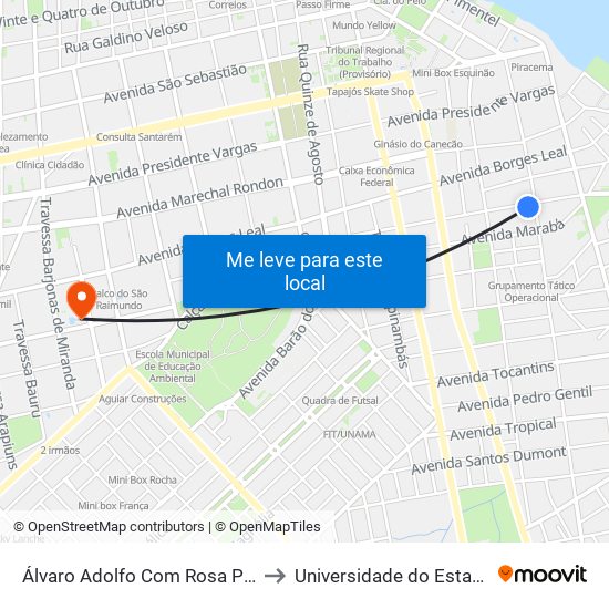 Álvaro Adolfo Com Rosa Passos | Sentido Leste to Universidade do Estado do Pará (UEPA) map