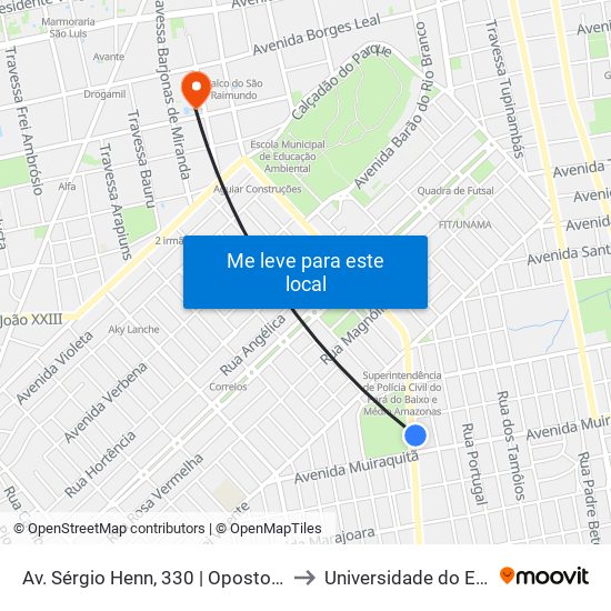 Av. Sérgio Henn, 330 | Oposto Ao Estádio Colosso Dos Tapajós to Universidade do Estado do Pará (UEPA) map