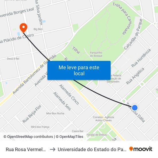 Rua Rosa Vermelha, 592 to Universidade do Estado do Pará (UEPA) map