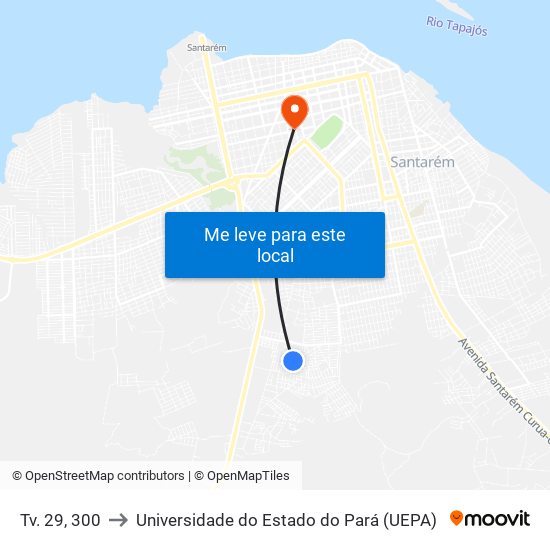 Tv. 29, 300 to Universidade do Estado do Pará (UEPA) map