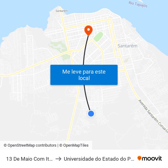 13 De Maio Com Itamarati to Universidade do Estado do Pará (UEPA) map