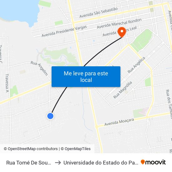 Tomé De Souza Com Dom Tiago to Universidade do Estado do Pará (UEPA) map