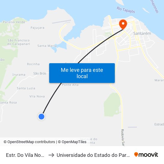 Ramal to Universidade do Estado do Pará (UEPA) map