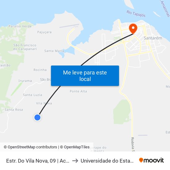 Estr. Do Vila Nova, 09 | Acesso Savina Bendes to Universidade do Estado do Pará (UEPA) map
