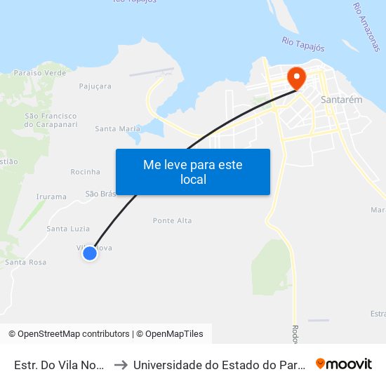 Ramal to Universidade do Estado do Pará (UEPA) map