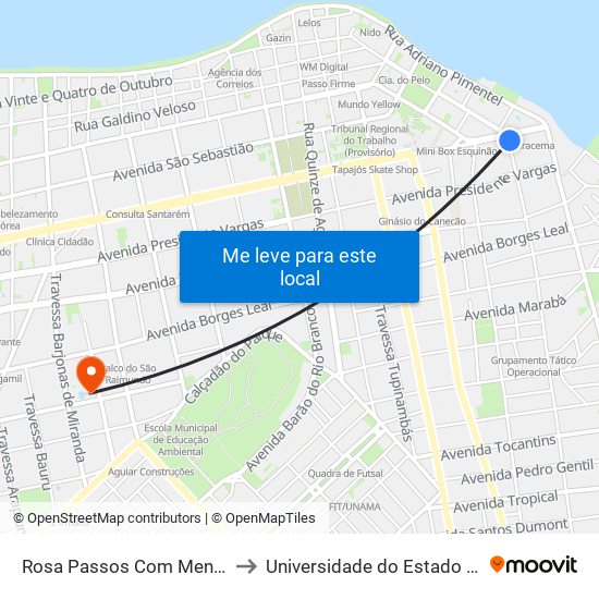 Rosa Passos Com Mendonça Furtado to Universidade do Estado do Pará (UEPA) map