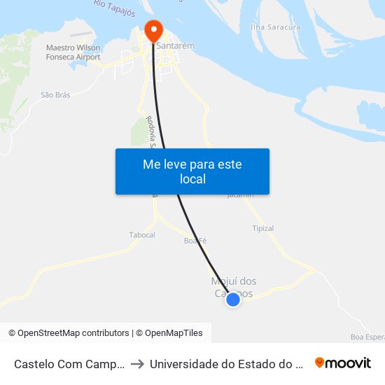 Castelo Com Campos Sales to Universidade do Estado do Pará (UEPA) map