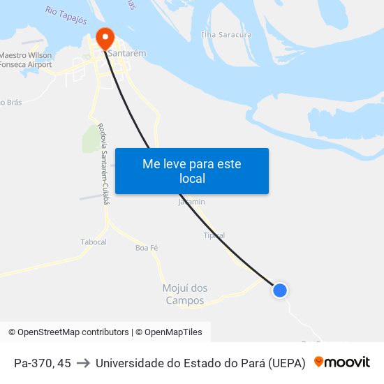 Pa-370, 45 to Universidade do Estado do Pará (UEPA) map