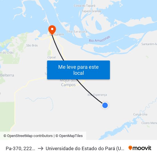 Pa-370, 22250 to Universidade do Estado do Pará (UEPA) map