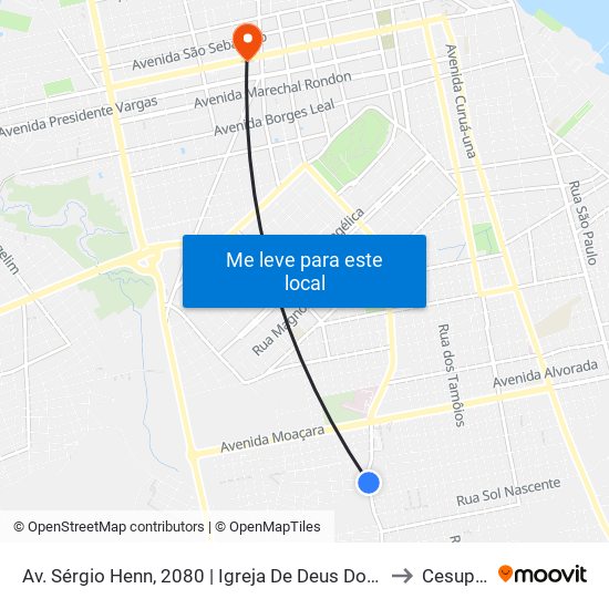 Av. Sérgio Henn, 2080 | Igreja De Deus Do Brasil to Cesupeg map