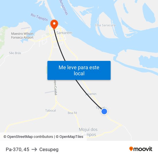 Pa-370, 45 to Cesupeg map