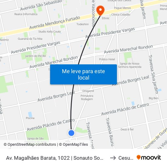 Av. Magalhães Barata, 1022 | Sonauto Som E Acessórios to Cesupeg map