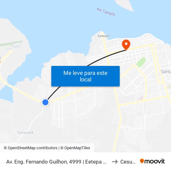 Av. Eng. Fernando Guilhon, 4999 | Eetepa De Santarém to Cesupeg map