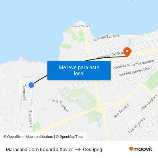 Maracanã Com Eduardo Xavier to Cesupeg map