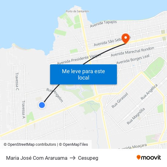 Maria José Com Araruama to Cesupeg map