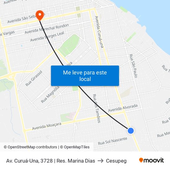 Av. Curuá-Una, 3728 | Res. Marina Dias to Cesupeg map