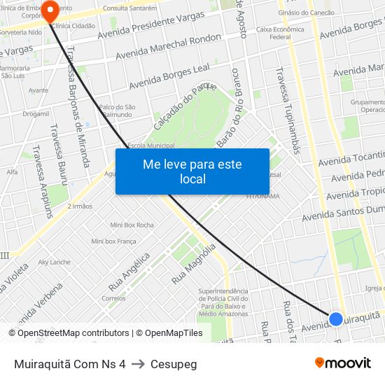 Muiraquitã Com Ns 4 to Cesupeg map
