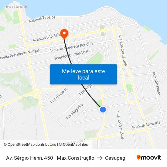 Av. Sérgio Henn, 450 | Max Construção to Cesupeg map