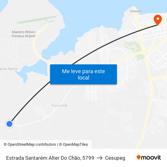 Estrada Santarém Alter Do Chão, 5799 to Cesupeg map