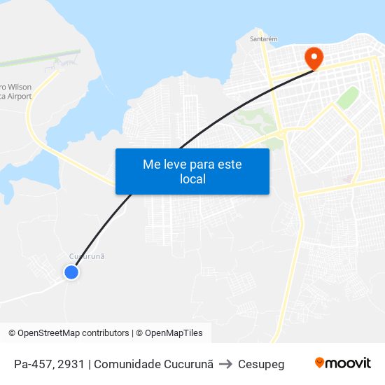 Pa-457, 2931 | Comunidade Cucurunã to Cesupeg map