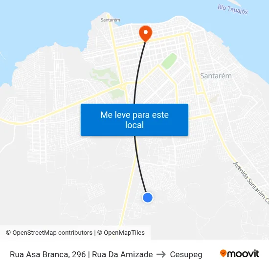 Rua Asa Branca, 296 | Rua Da Amizade to Cesupeg map