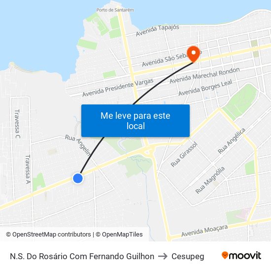 N.S. Do Rosário Com Fernando Guilhon to Cesupeg map