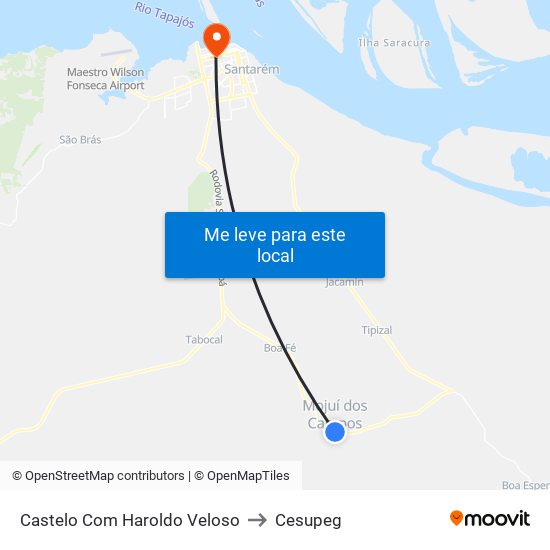 Castelo Com Haroldo Veloso to Cesupeg map