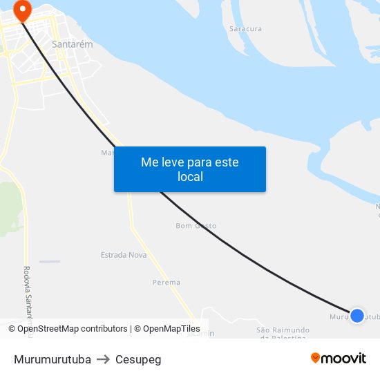 Murumurutuba to Cesupeg map