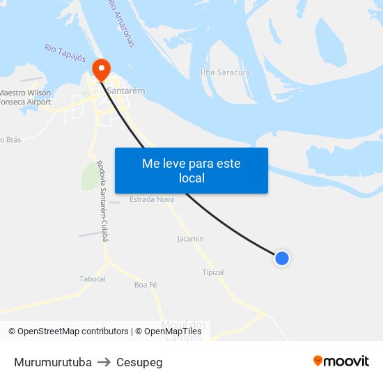 Murumurutuba to Cesupeg map
