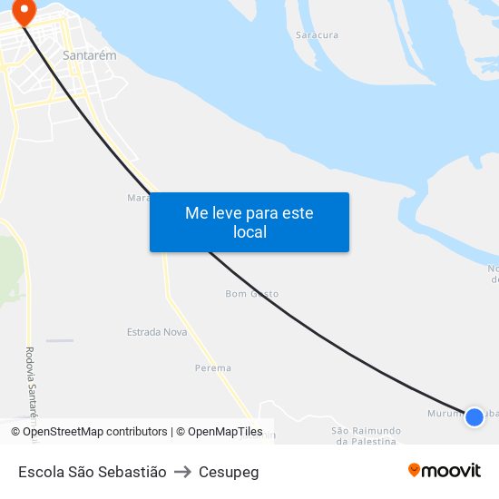 Escola São Sebastião to Cesupeg map