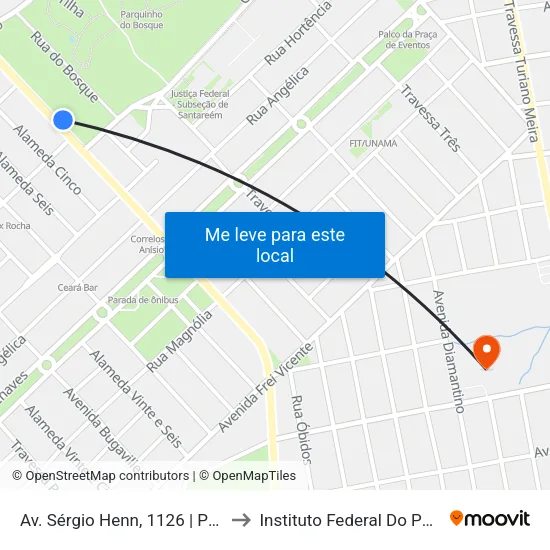 Av. Sérgio Henn, 1126 | Próx. Ao Parque Da Cidade to Instituto Federal Do Pará - Campus Santarém map
