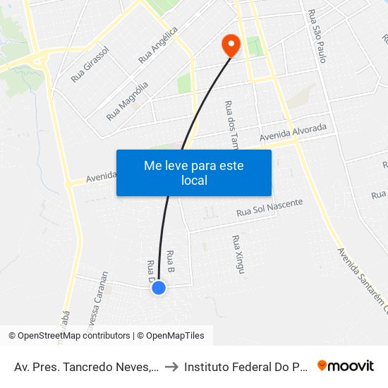 Av. Pres. Tancredo Neves, 115 | Praça Da Liberdade to Instituto Federal Do Pará - Campus Santarém map