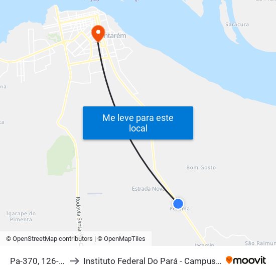 Pa-370, 126-1010 to Instituto Federal Do Pará - Campus Santarém map