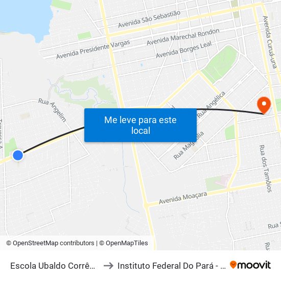 Escola Ubaldo Corrêa | Sentido Leste to Instituto Federal Do Pará - Campus Santarém map